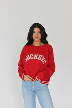 Load image into Gallery viewer, Raglan Buckeye Sweater (Red)