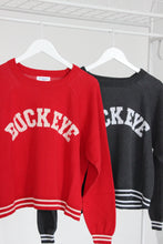 Load image into Gallery viewer, Raglan Buckeye Sweater (Charcoal Grey)