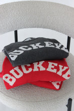 Load image into Gallery viewer, Raglan Buckeye Sweater (Charcoal Grey)