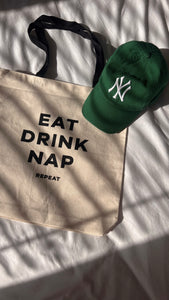 Eat Drink Nap Tote Bag