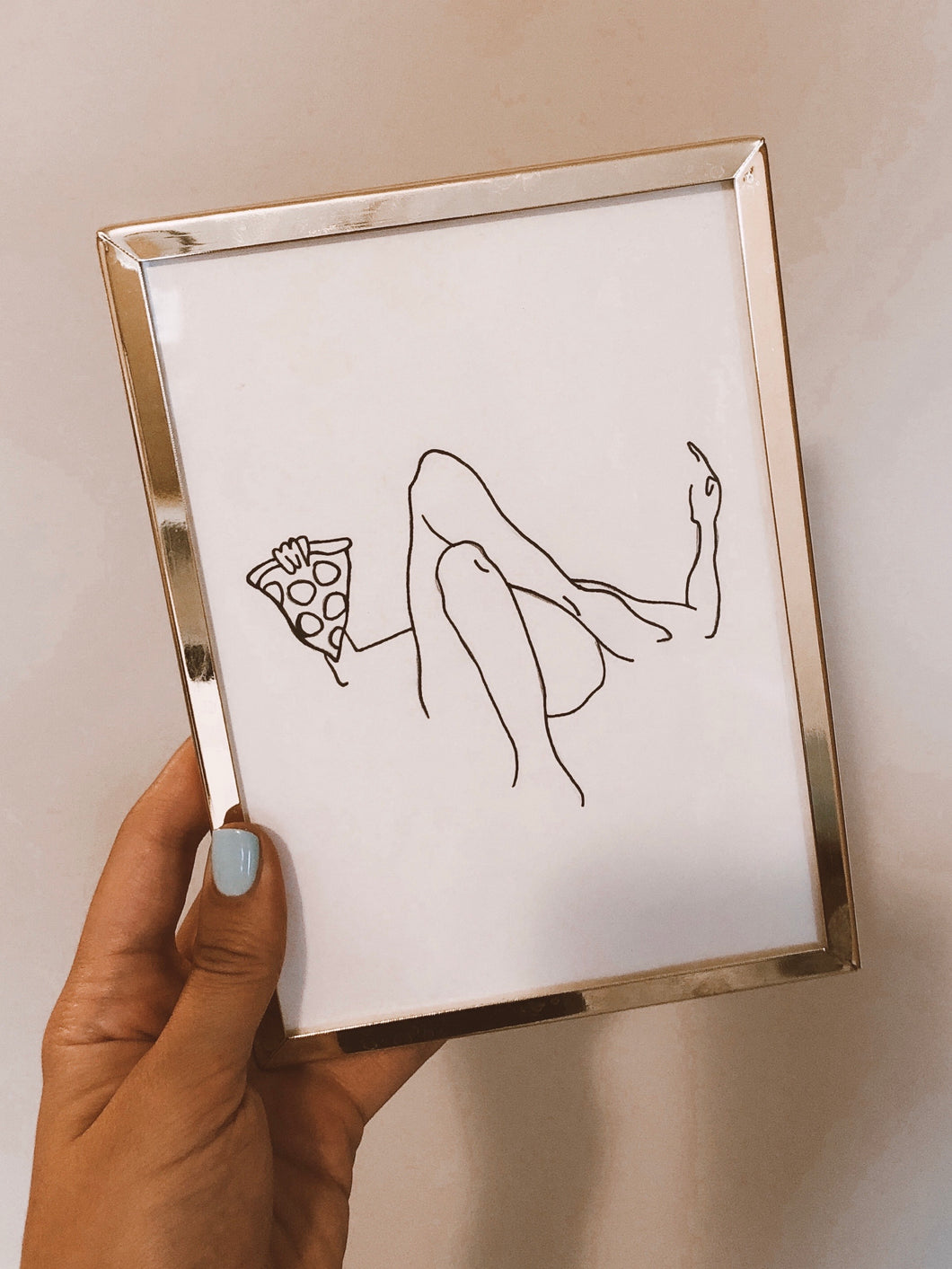Pizza Mood Line Drawing (Digital File)