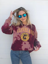 Load image into Gallery viewer, Tie Dye Cleveland Sweatshirt - Maroon #1
