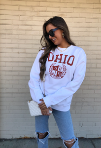 Old School Ohio Crew - White